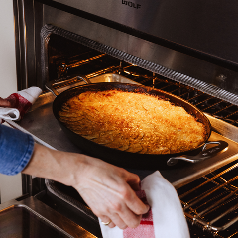12" Seasoned Carbon Steel Gratin Dish