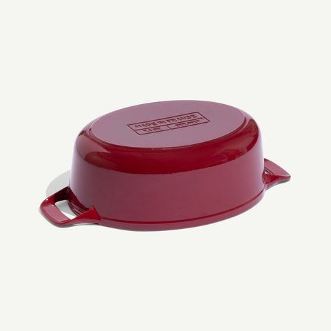 Oval Enameled Cast Iron Dutch Oven
