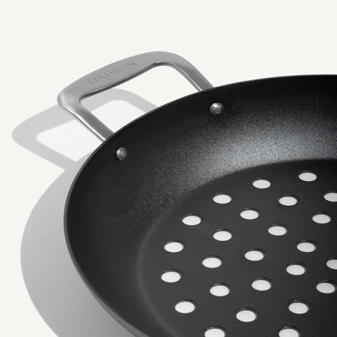 Seasoned Carbon Steel Grill Basket