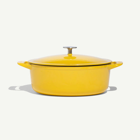 Oval Enameled Cast Iron Dutch Oven